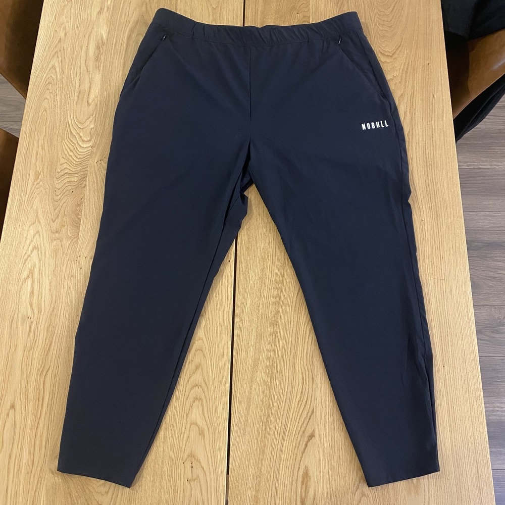No Bull Jogger Pants Men 3XL Black Performance Zip Pockets Drawstring Ankle Zip